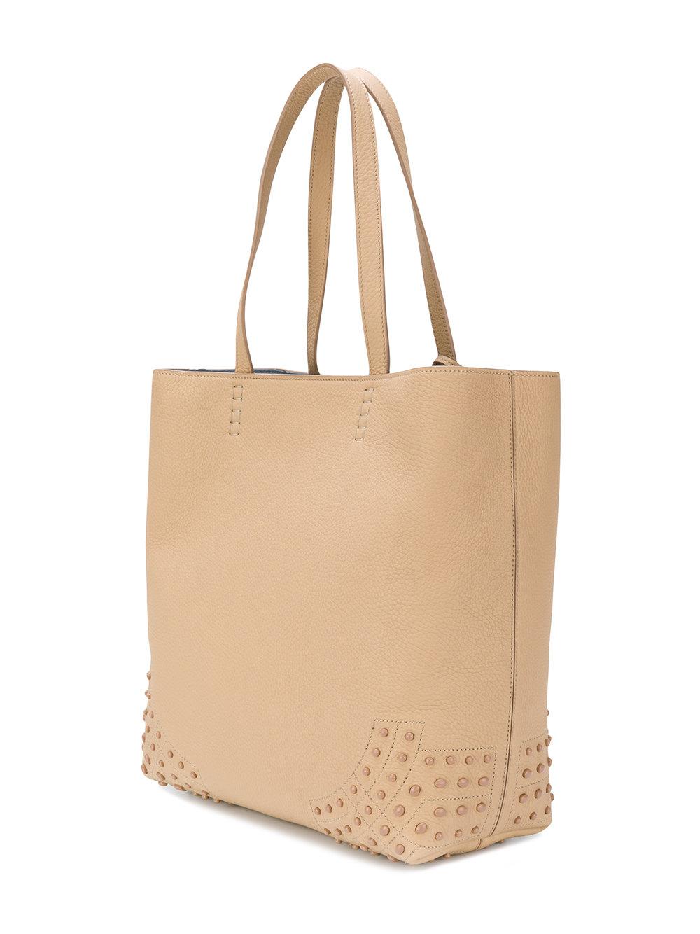 Tod's Leather Amr Soft Tote in Natural | Lyst