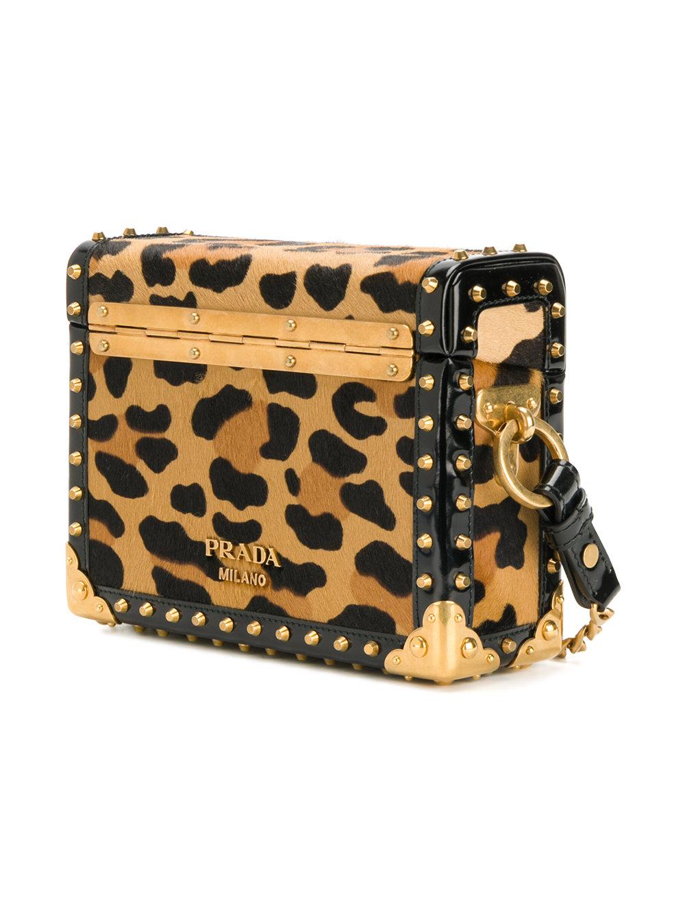 leopard print box bag