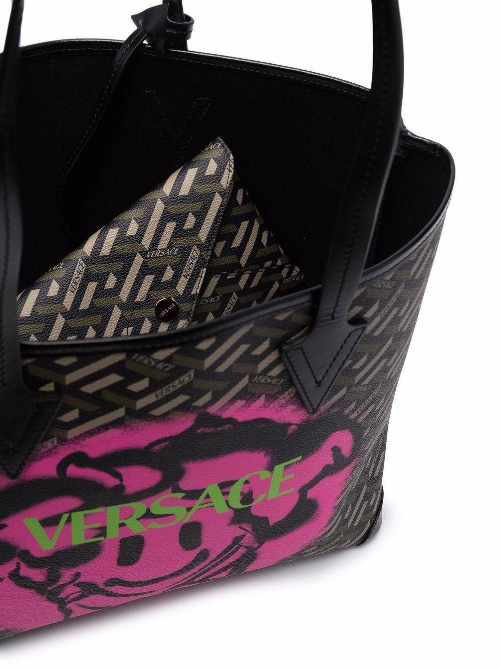 Versace Medusa Smiley Tote Bag in Black | Lyst
