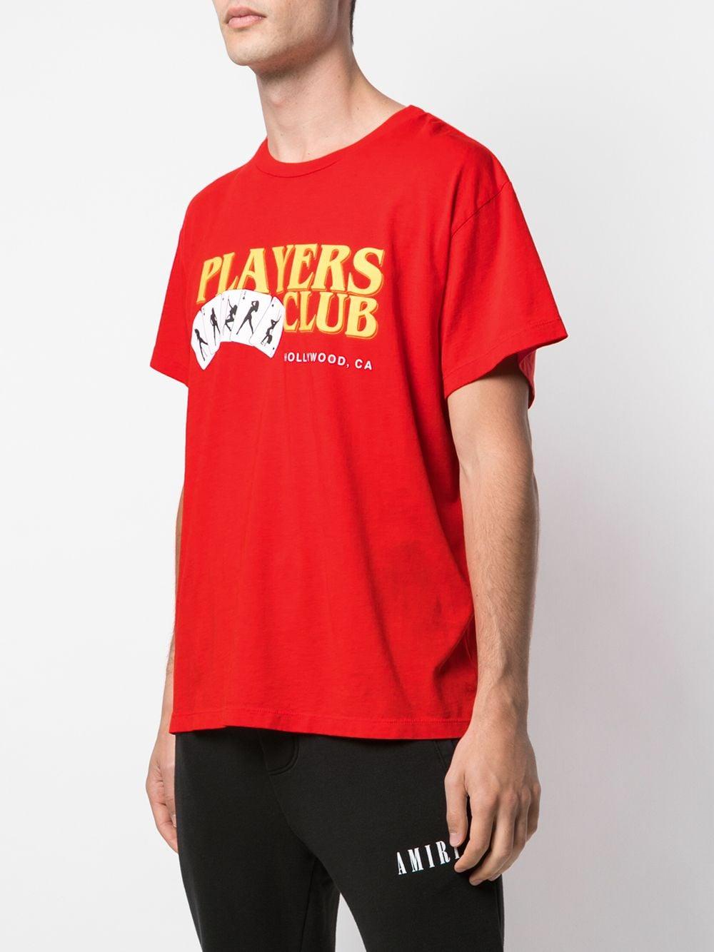 Amiri Players Club T-shirt in Red for Men | Lyst