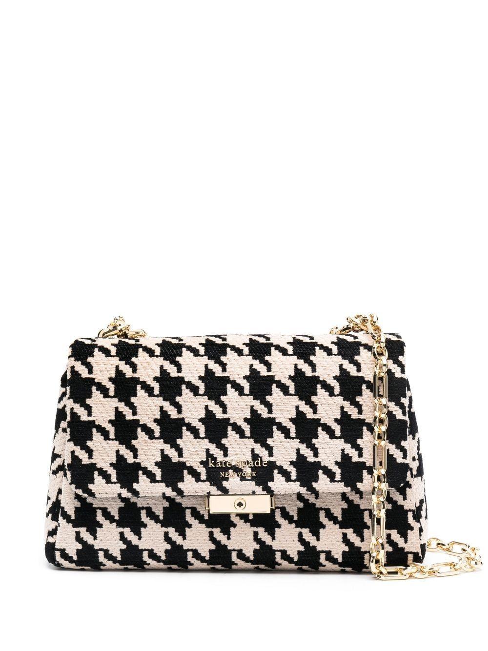 kate spade new york carlyle houndstooth chain shoulder bag