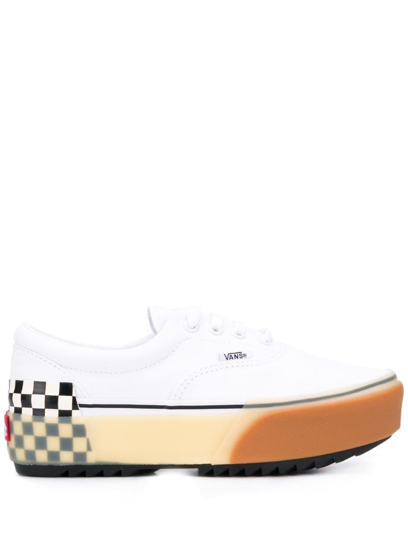 Vans Rubber Era Stacked Sneakers in White | Lyst