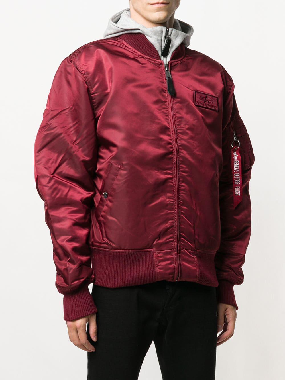 Alpha Industries Na-1 Bomber Jacket in Red for Men - Lyst