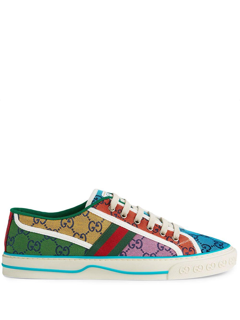 Gucci Ace Hoge Unisex Sneakers - Wit/Rood/Blauw in Sneakerstad