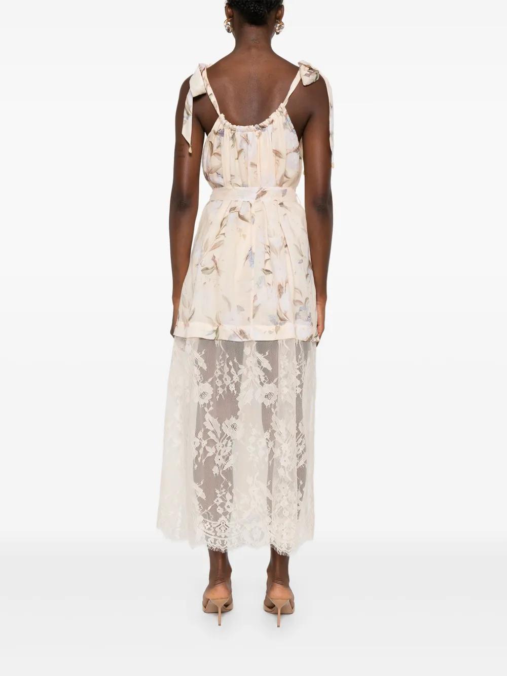 cascadian lace midi dress Zimmermann Cascadian Lace Midi Dress in White