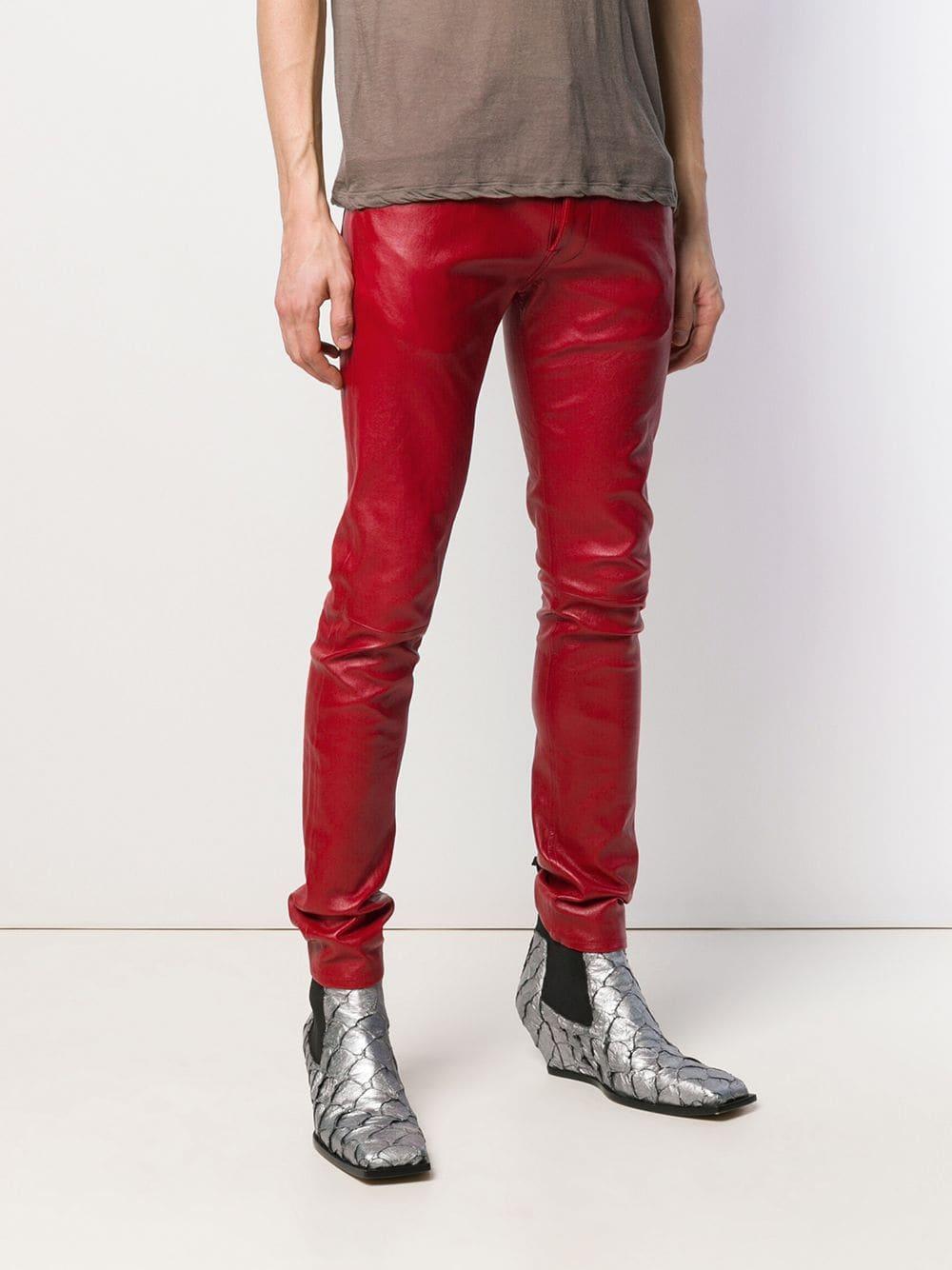 Rick owens red pants Clearance