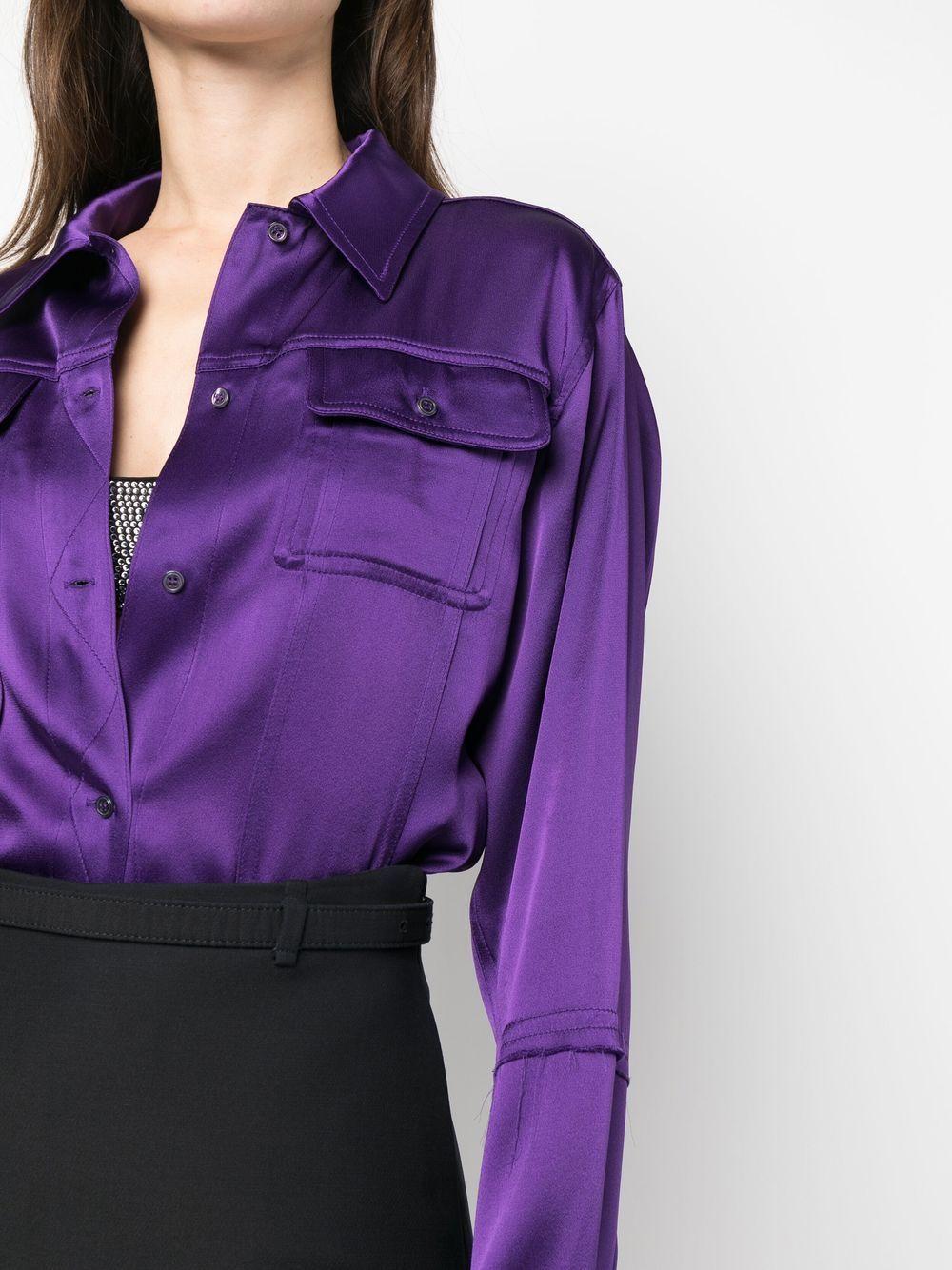 Tom Ford Long-sleeve Button-up Shirt in Purple | Lyst UK