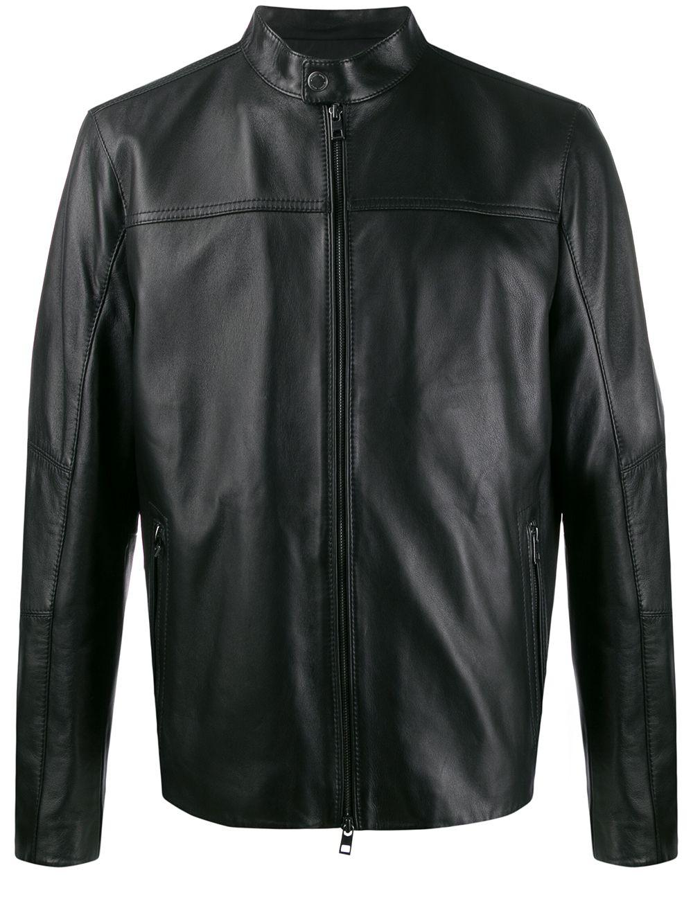 Michael Kors Zip-front Leather Jacket in Black for Men - Lyst