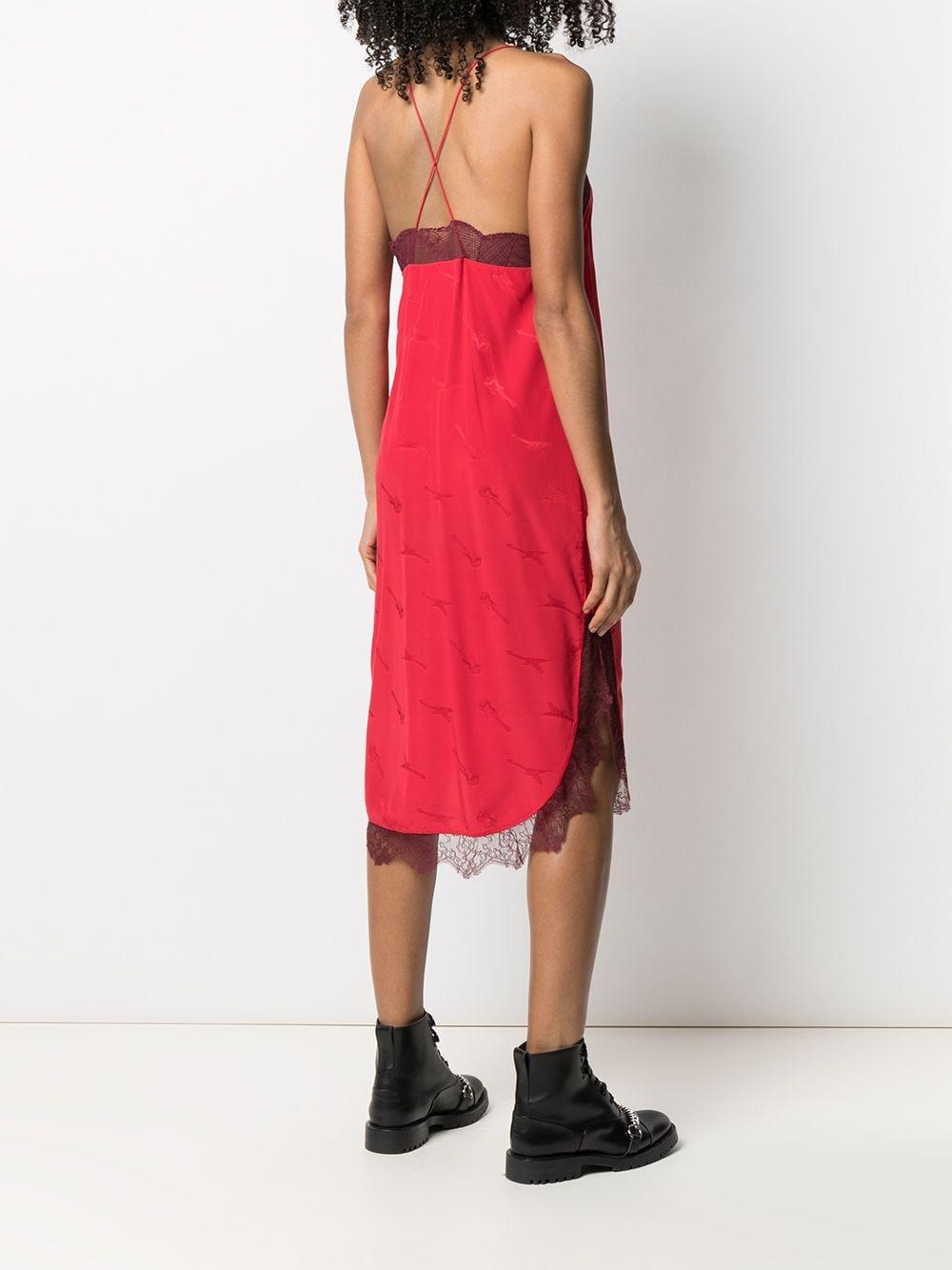 Zadig & Voltaire Risty Guitar Pattern Dress in Red | Lyst