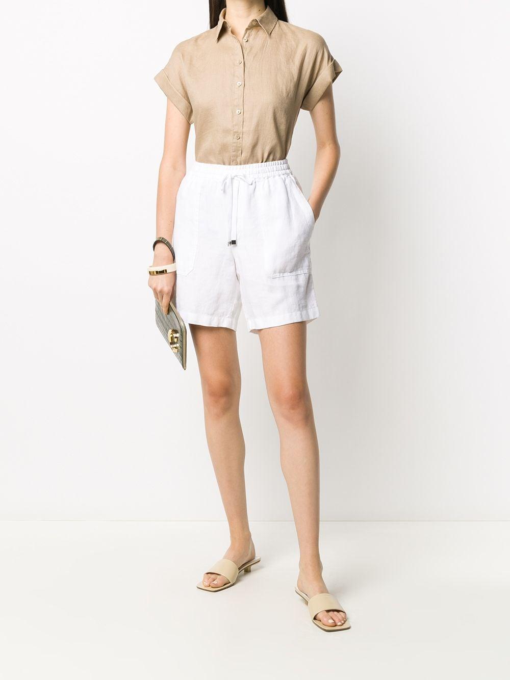 Lauren by Ralph Lauren Lightweight Drawstring Shorts in White Lyst