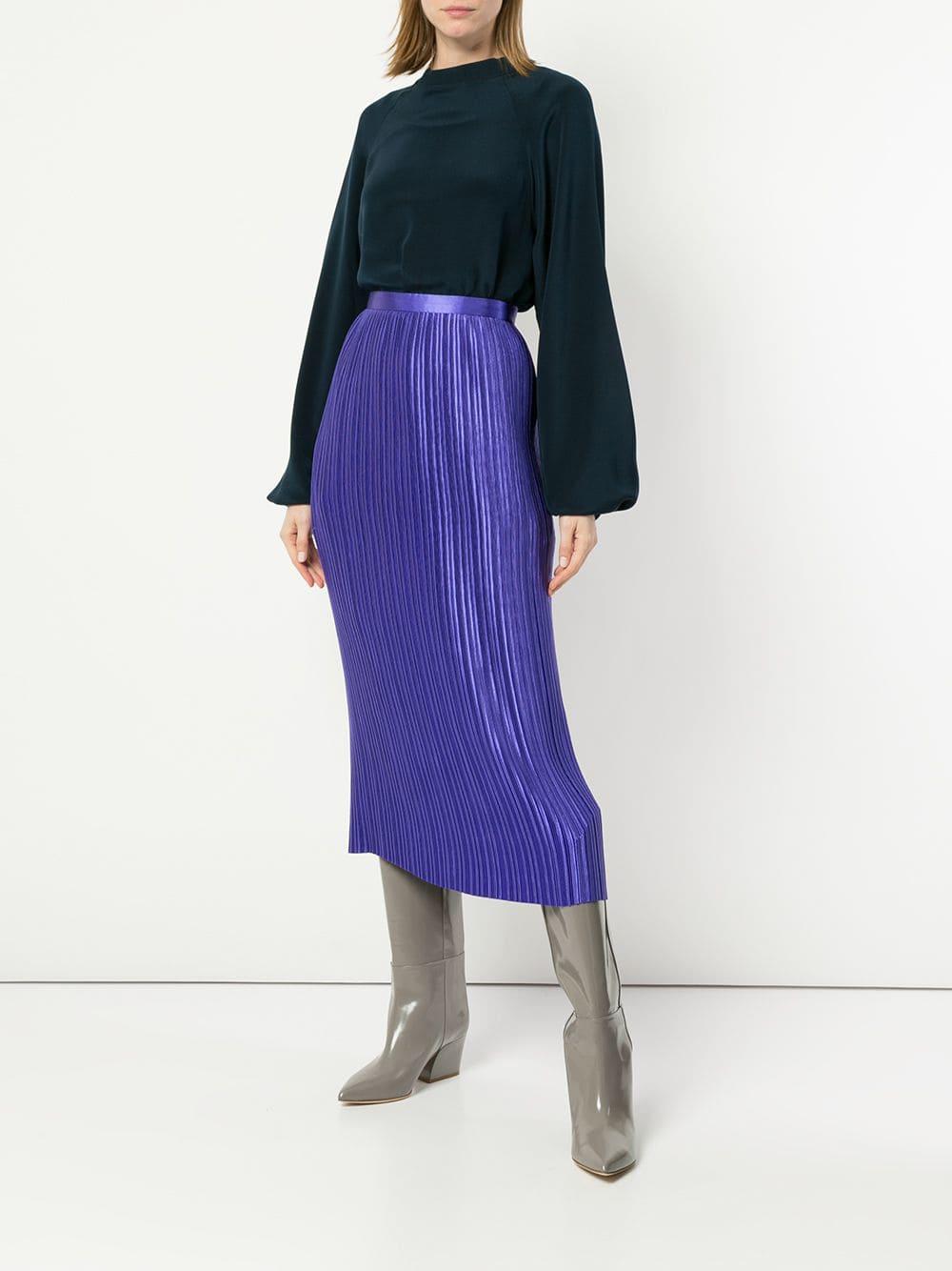 tibi plisse skirt