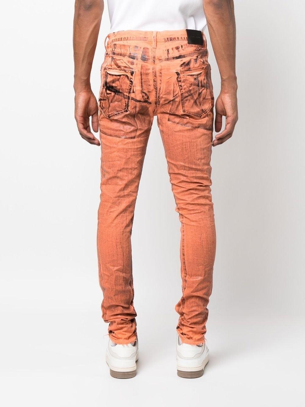 Purple Brand Coated-finish Detail Jeans in Orange for Men