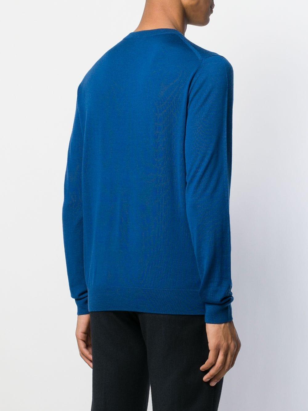 Paul Smith Wool V-neck Sweater in Blue for Men - Lyst