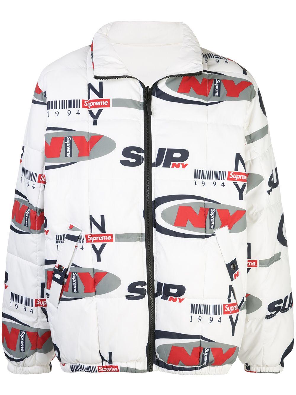 Supreme Ny Reversible Puffy Jacket in White for Men | Lyst