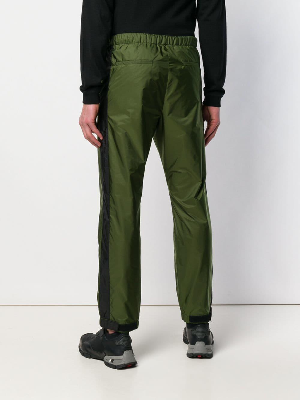 prada rubber cuff jogger pants