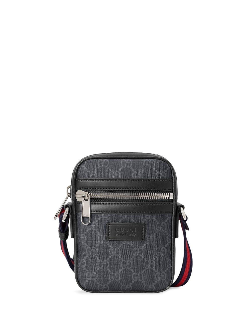 Gucci Black Supreme Logo Canvas Flight Bag for Men | Lyst