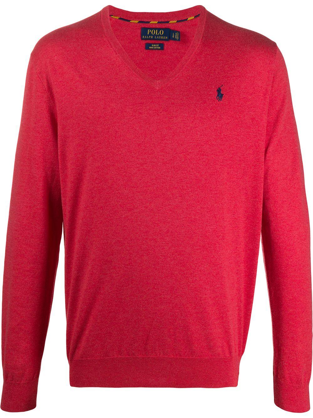Polo Ralph Lauren V-neck Jumper in Pink for Men - Lyst