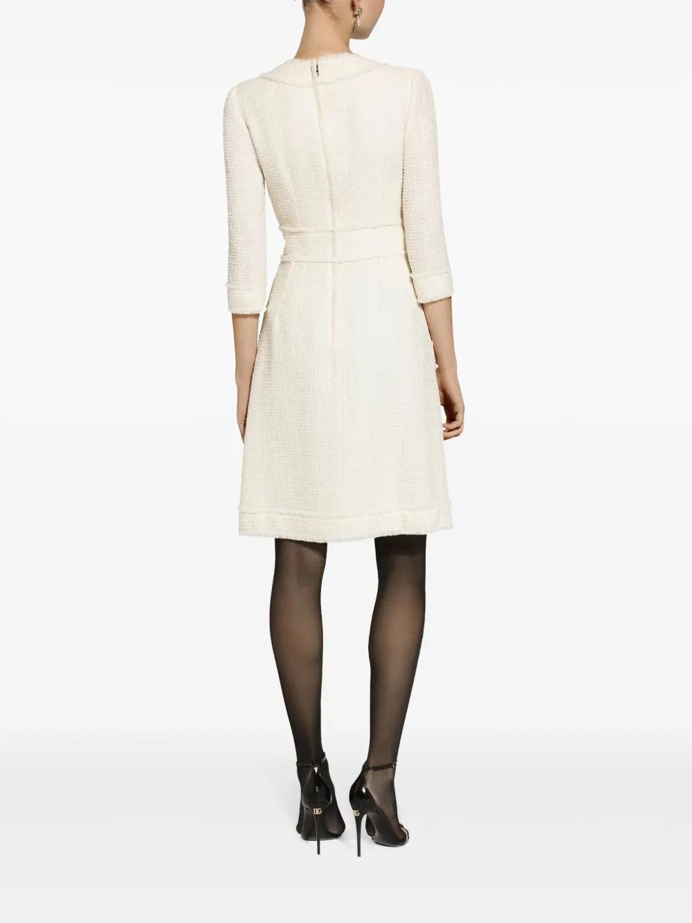 Dolce & Gabbana WHITE TWEED SLEEVELESS DRESS ツイード ドレス Dolce & Gabbana Tweed Dresses for Women | Lyst