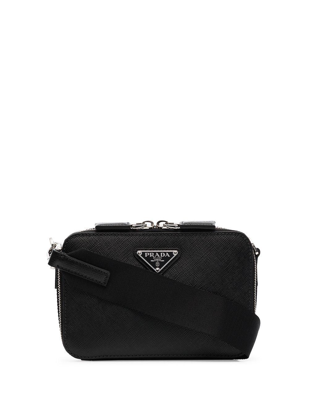 Prada Saffiano Brick Crossbody Bag in Black for Men | Lyst