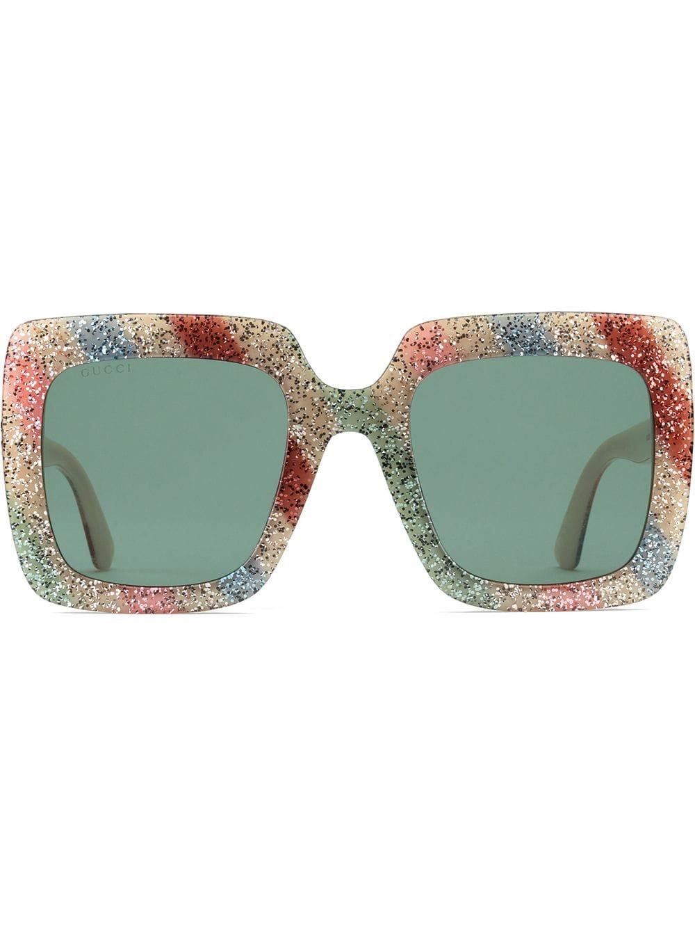 Gafas de sol cuadradas con purpurina Gucci de |