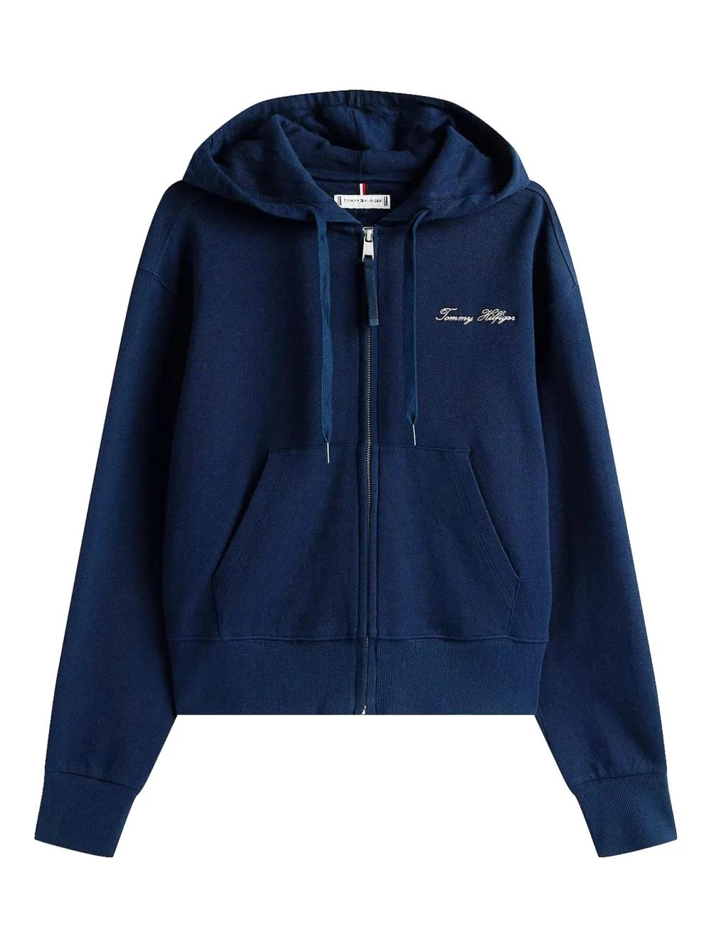 Farfetch Blue Zipped Hoodie Farfetch Tommy Hilfiger Hoodie Dark