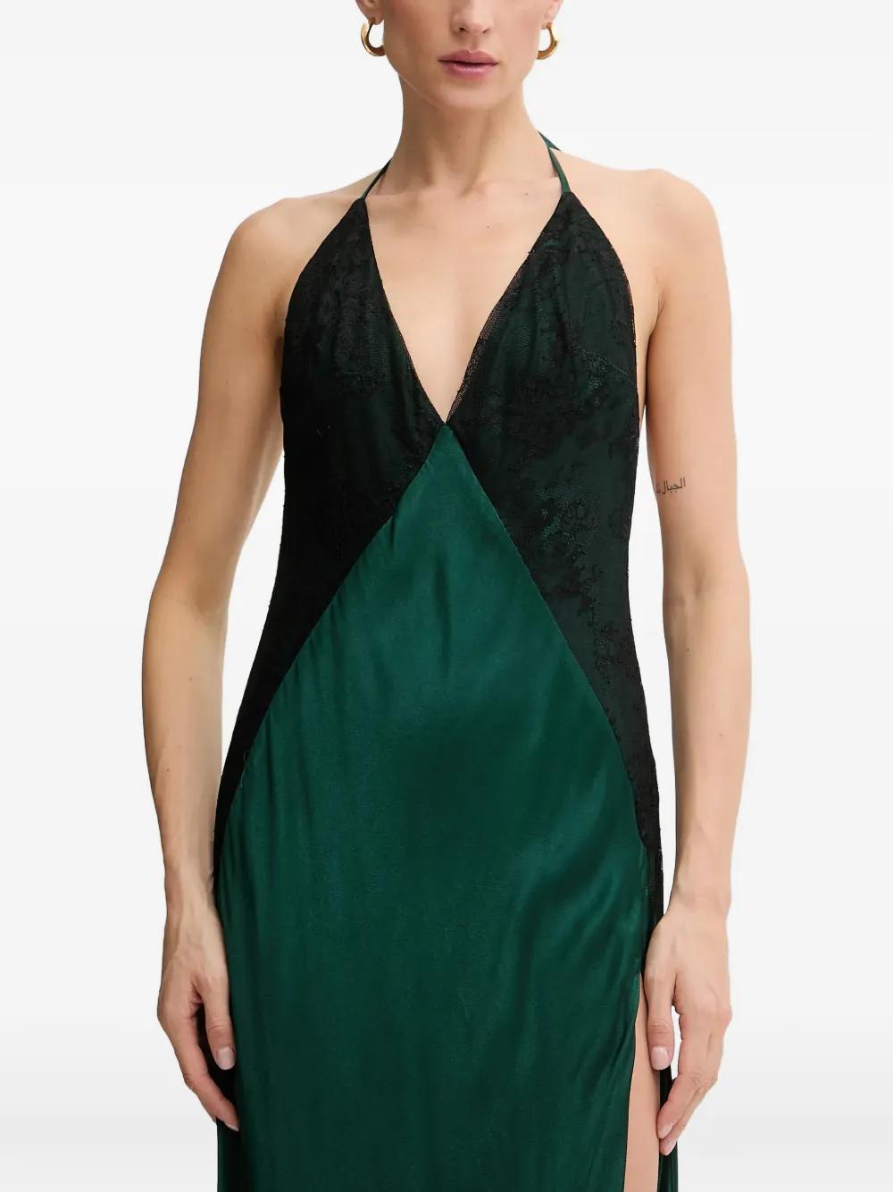 Bardot Estrella Lace-Detail Side-Slit Maxi Dress in Green | Lyst UK Bardot Estrella Lace-Detail Side-Slit Maxi Dress in Green | Lyst UK