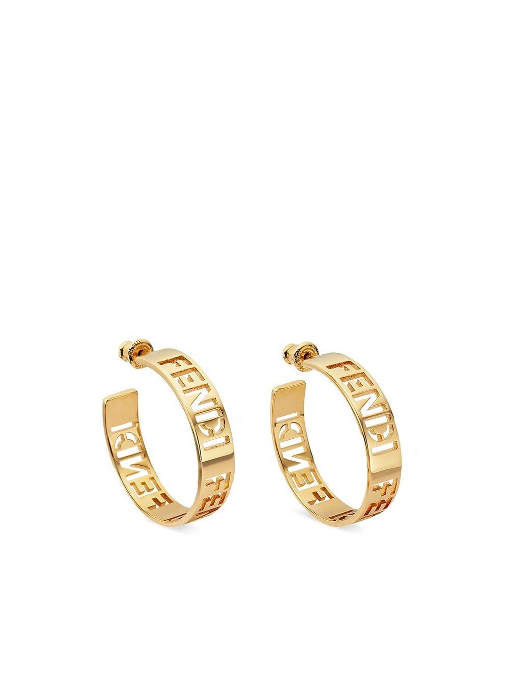 fendi logo hoops