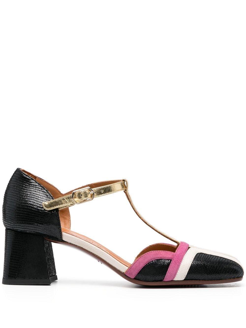 Chie Mihara T-bar Leather Pumps in Pink | Lyst