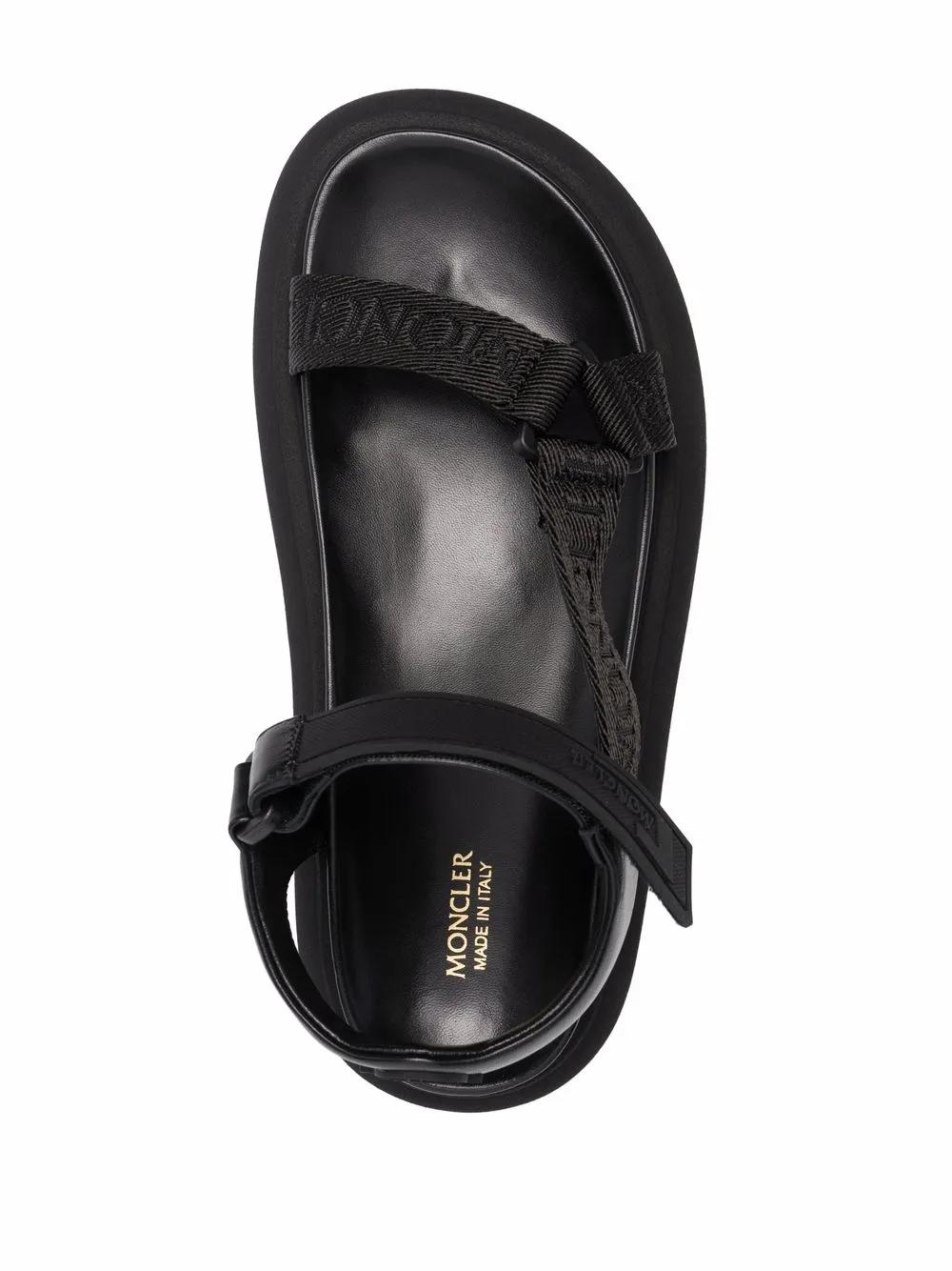 Moncler Touch-Strap Sandals in Black | Lyst