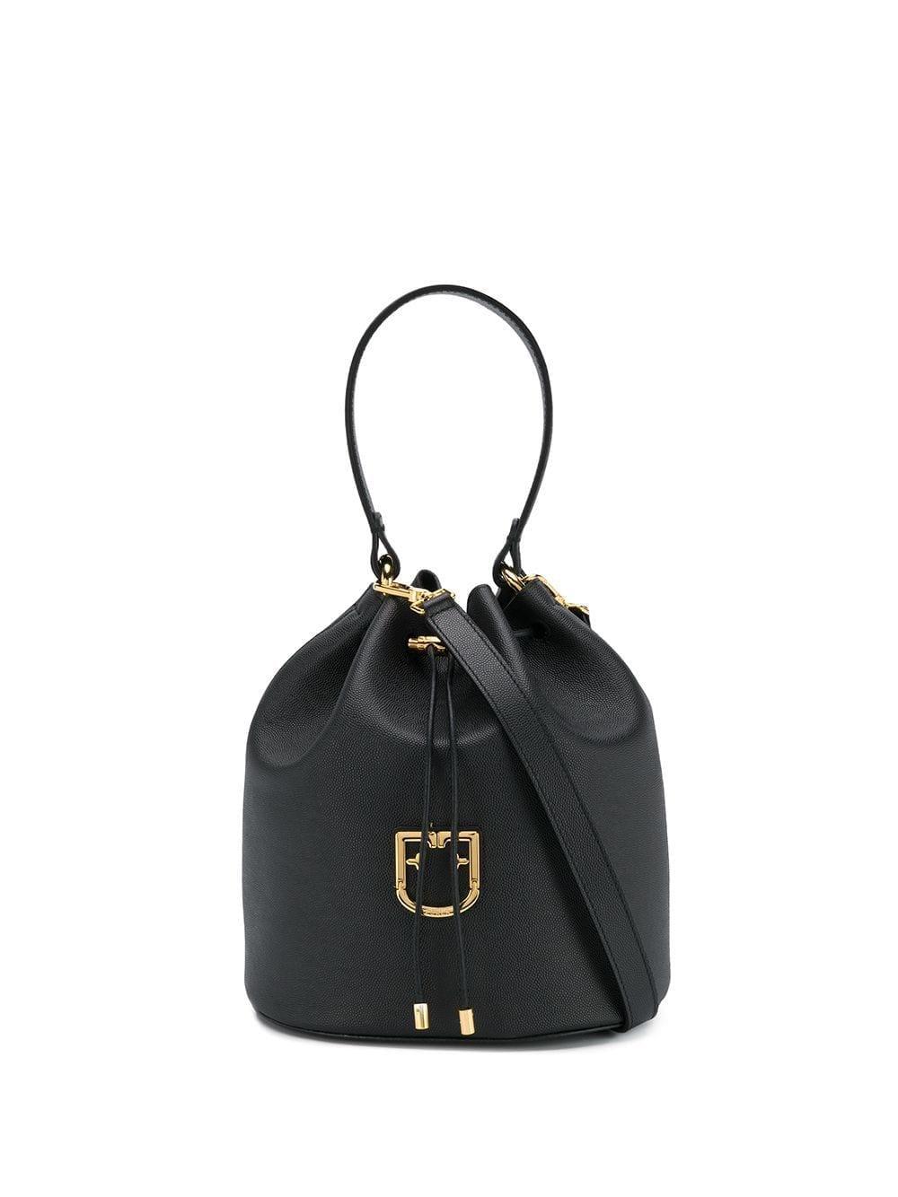 Furla Leather Corona Bucket Bag in Black - Save 47% - Lyst