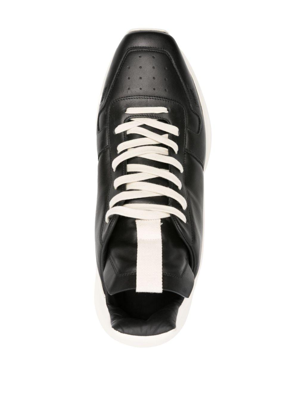Rick Owens Geth Runner Leather Sneakers in White for Men | Lyst