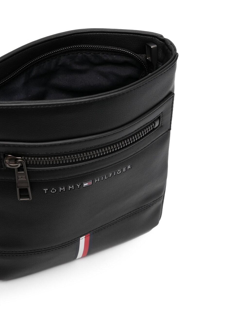 Tommy Hilfiger Logo-lettering Messenger Bag in Black for Men | Lyst