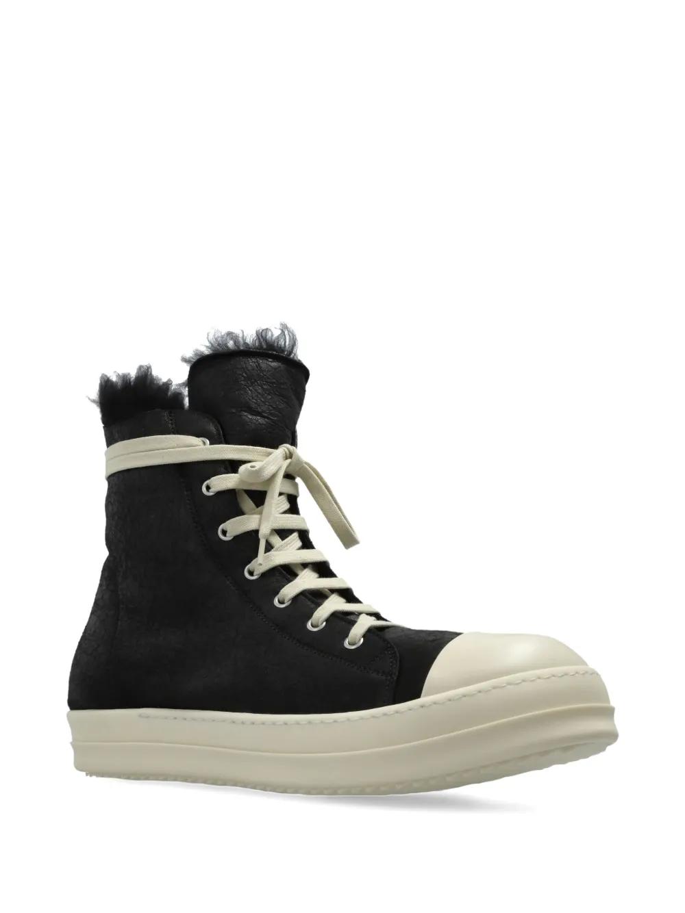 RICK OWENS Strobe シアリング スニーカー ハイトップ Rick Owens Strobe スニーカー ピンク | Lyst