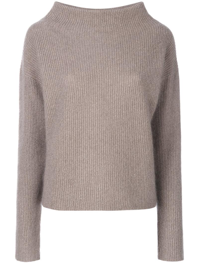 Lyst - Fabiana Filippi Tubular Neck Sweater in Gray