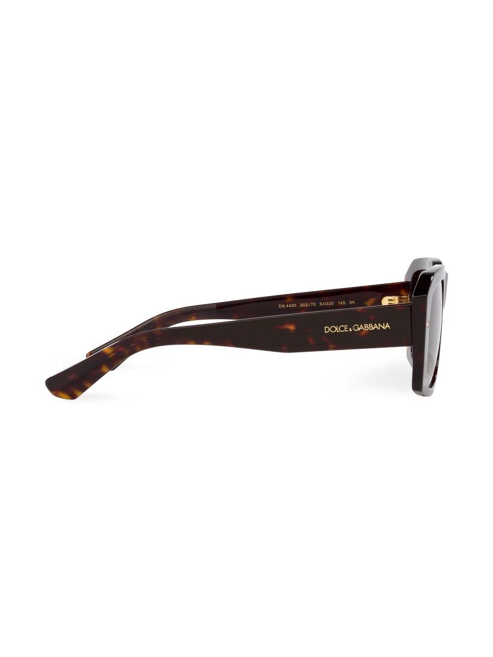 Dolce & Gabbana Eyewear Tortoiseshell Rectangular Sunglasses - Brown