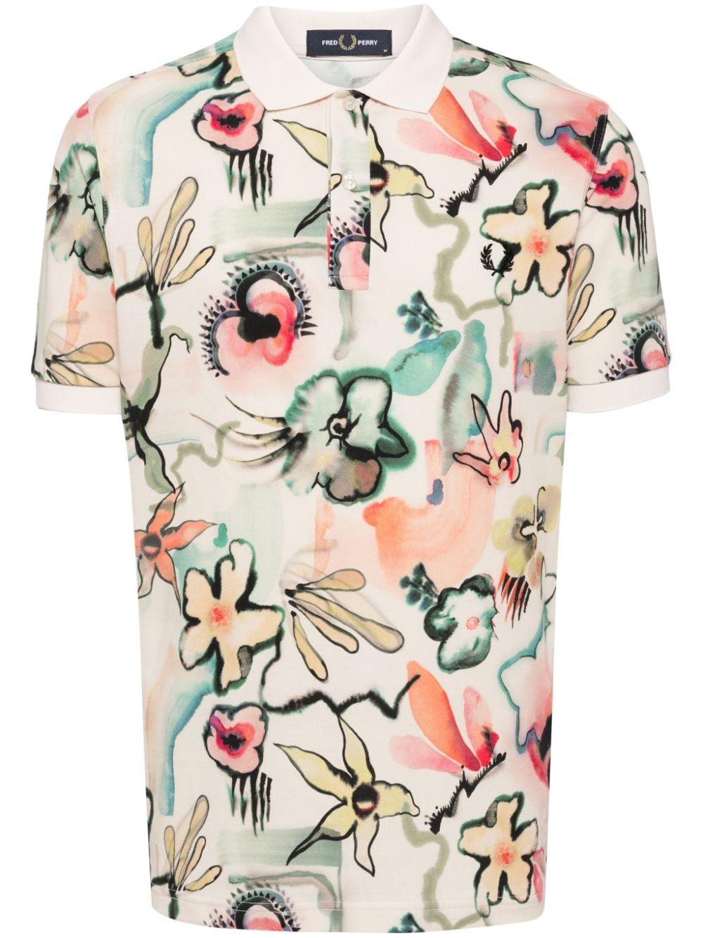 Fred Perry X Amy Winehouse Foundation Floral-print Polo