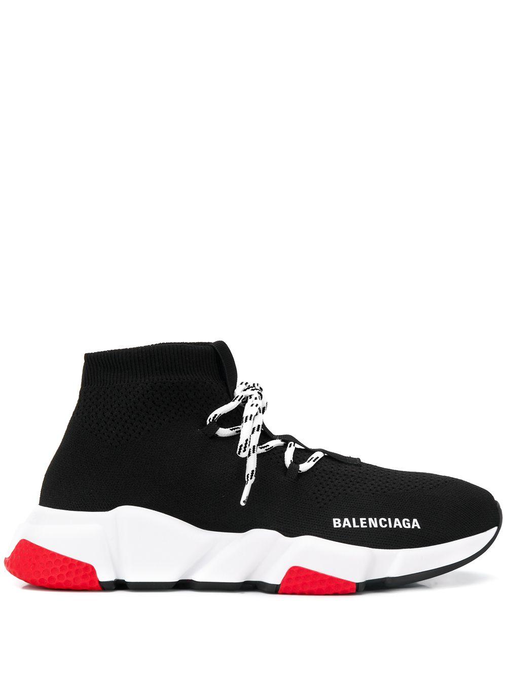 Balenciaga Kant Sneakers Met Veters in het Zwart - Lyst