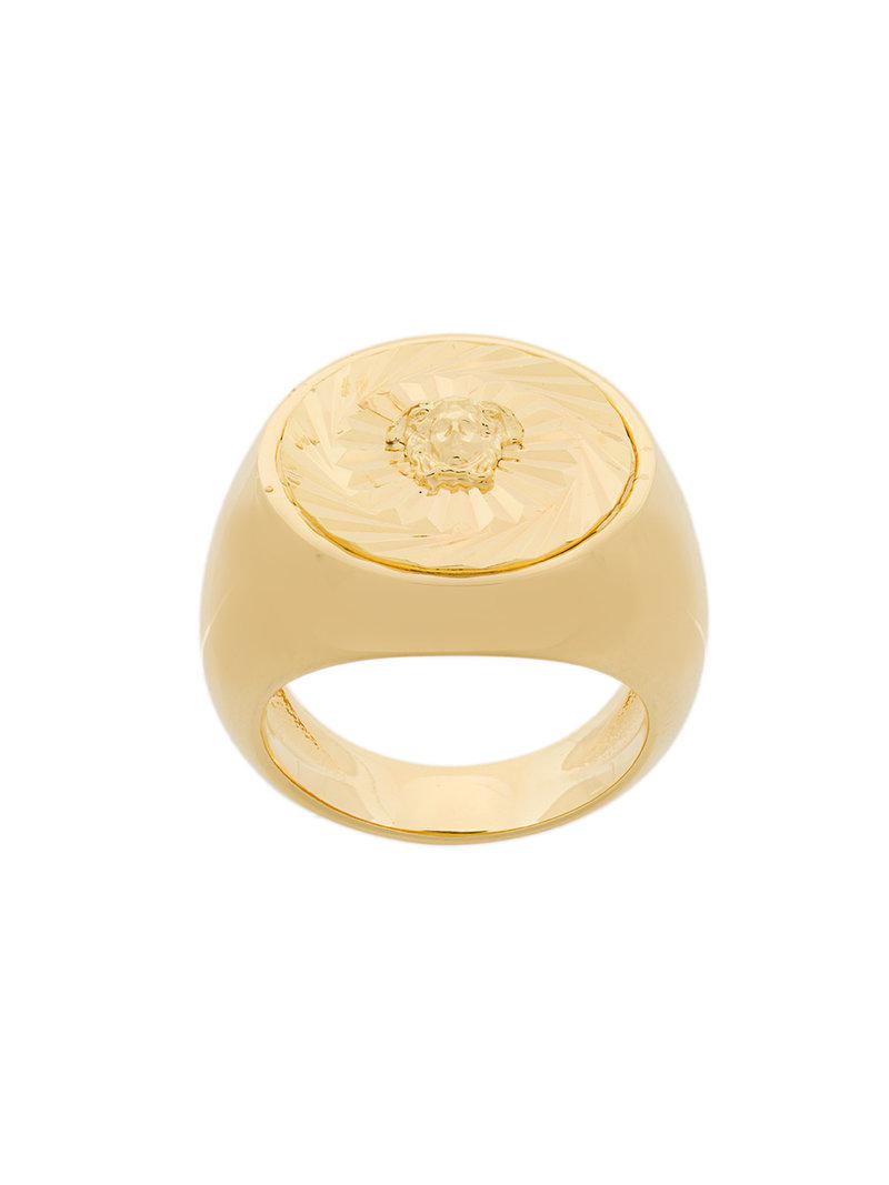 versace medusa signet ring