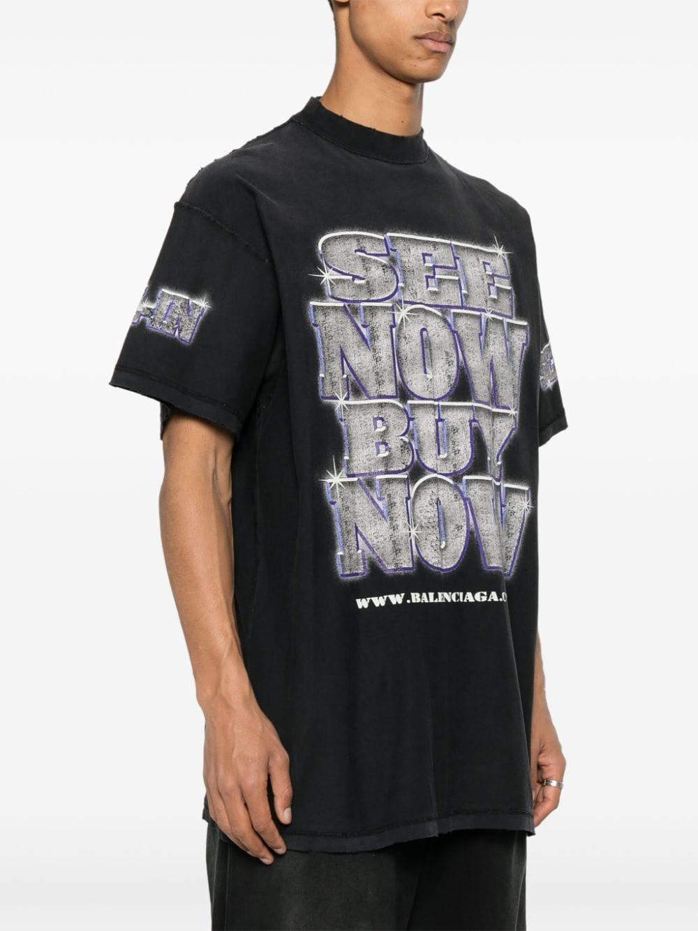 Balenciaga Snbn Inside-out Distressed T-shirt in Black | Lyst UK