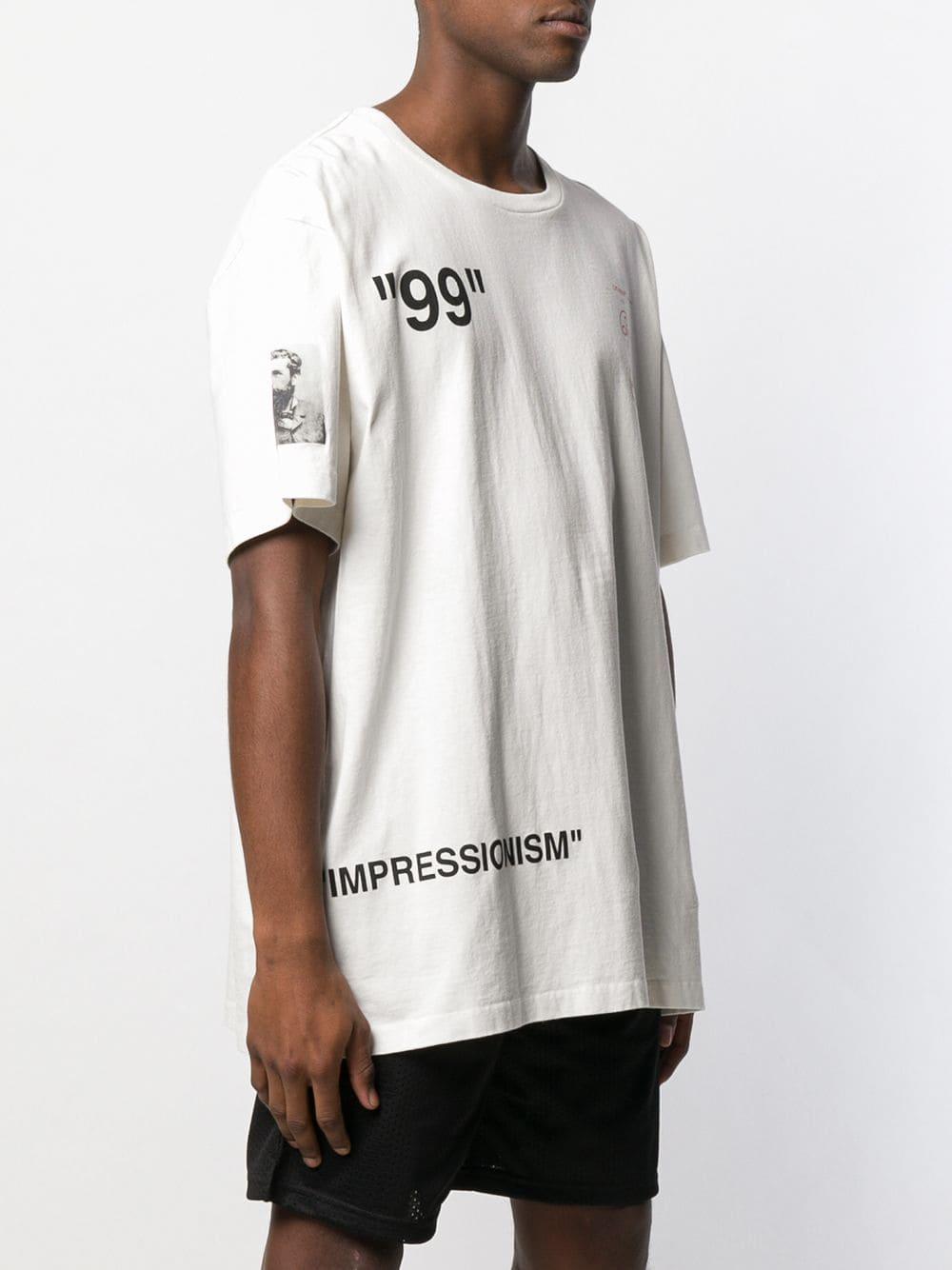 T-shirt Impressionism oversize da Uomo di Off-White c/o Virgil Abloh in  Bianco | Lyst