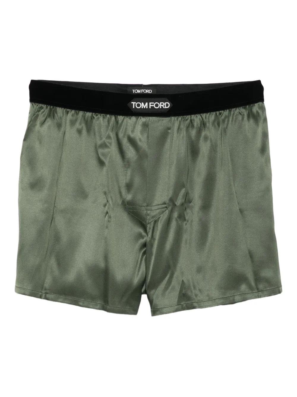 新品TOM FORD レオパードシルクボクサーM TOM FORD レオパード シルクボクサーパンツ | ブラック