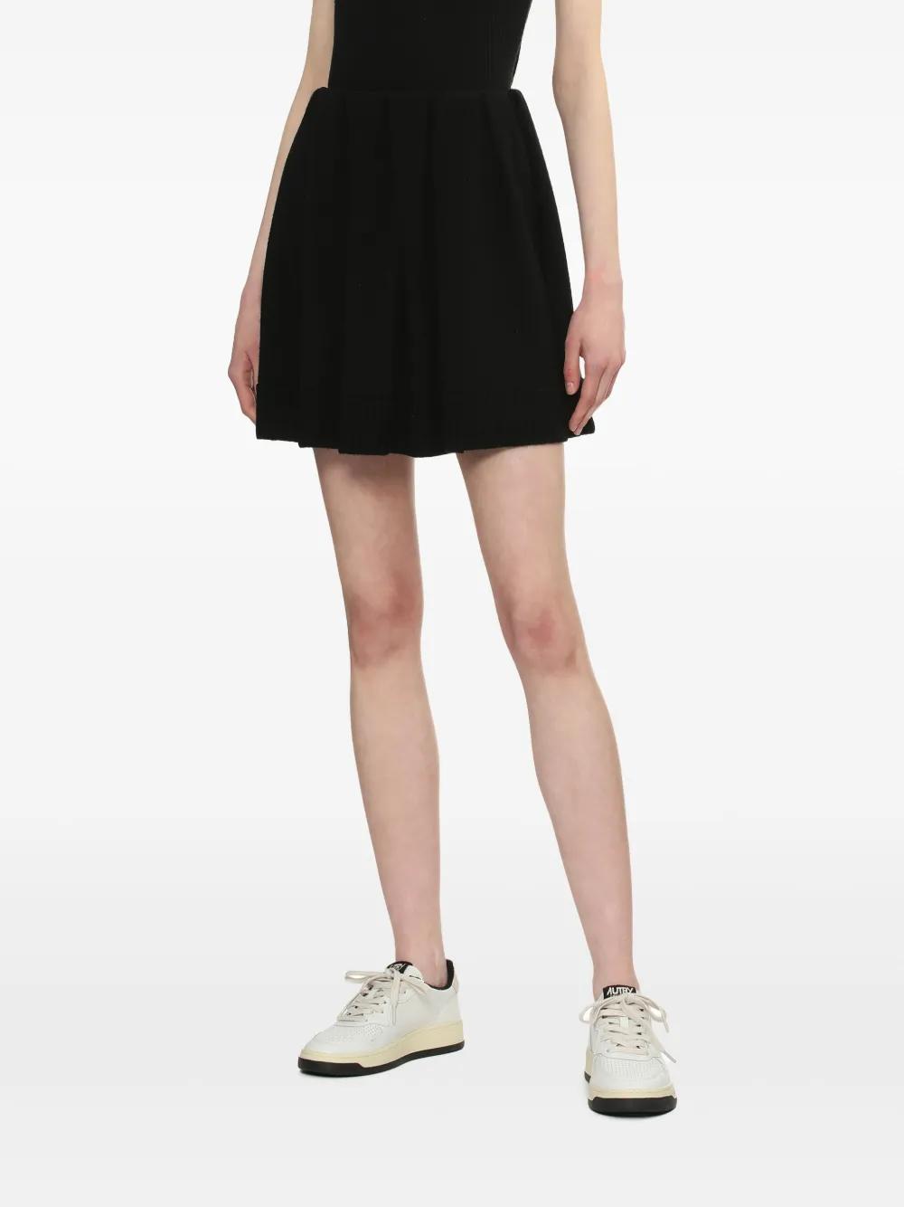 [LOW CLASSIC] / ☆ 25SS PLEATED KNIT MINI SKIRT / BLACK Low Classic Pleated Knitted Mini Skirt in Black | Lyst
