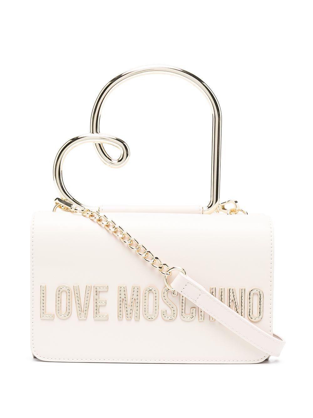 Love Moschino Womens Tote Laced Soft Heart Shopper Ladies Nude