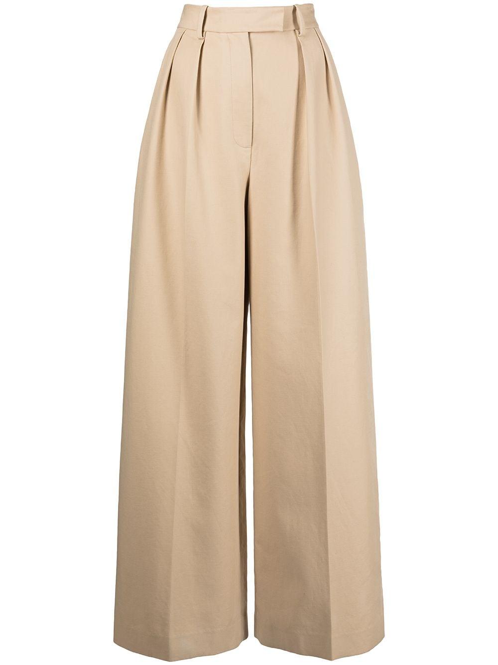 Khaite Cotton Teyana Wide-leg Trousers 