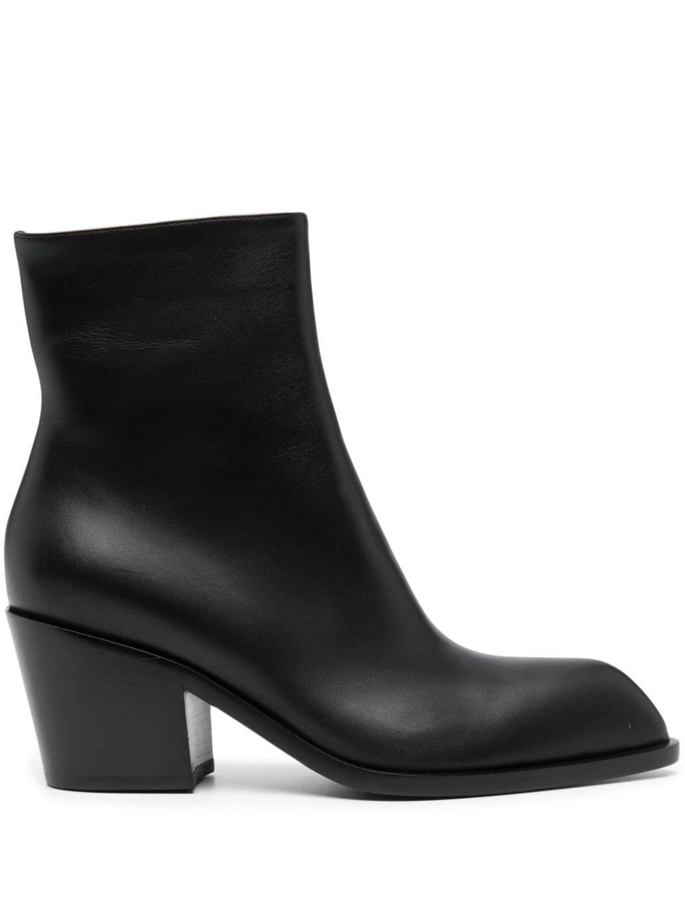 Gianvito Rossi Daisen 65mm Ankle Leather Boots in Black | Lyst