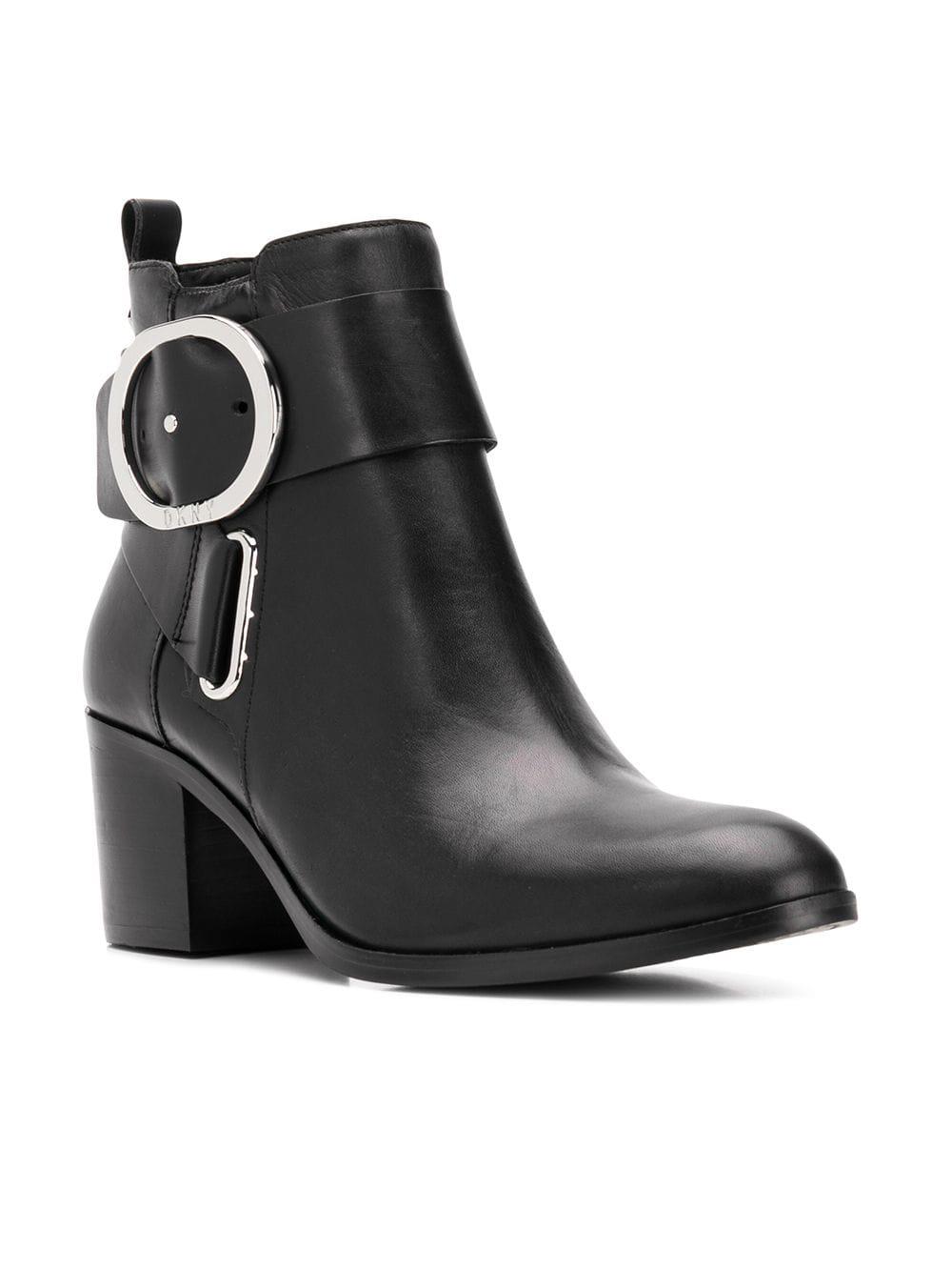 dkny black ankle boots