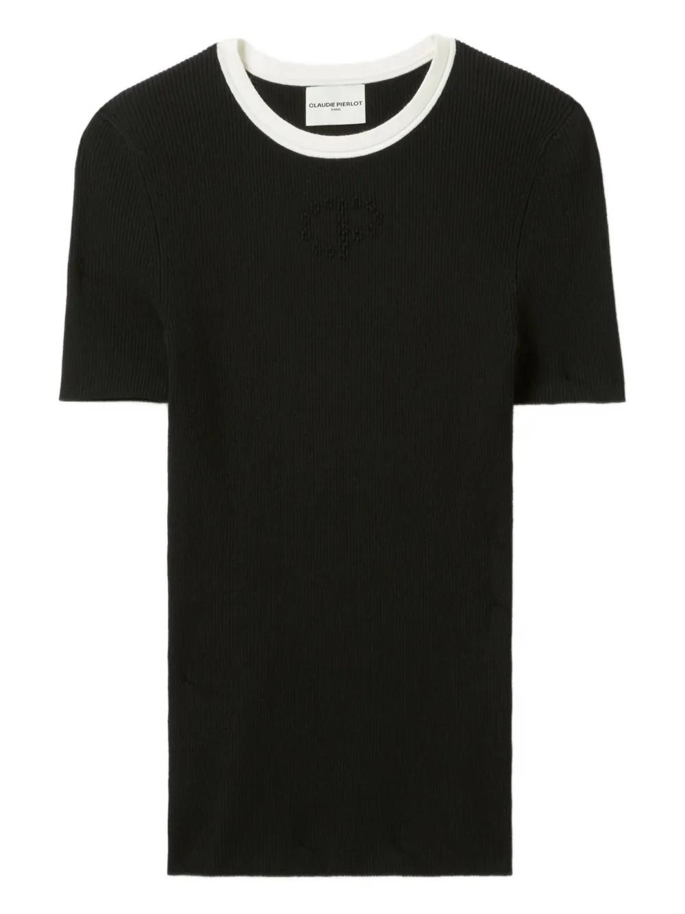 claudie-pierlot-black-Ribbed-