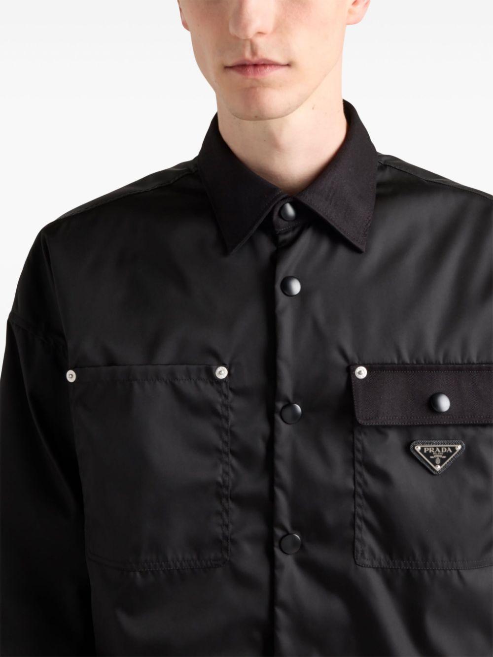 Prada メンズ ブラック Re-nylon シャツ シャツ
