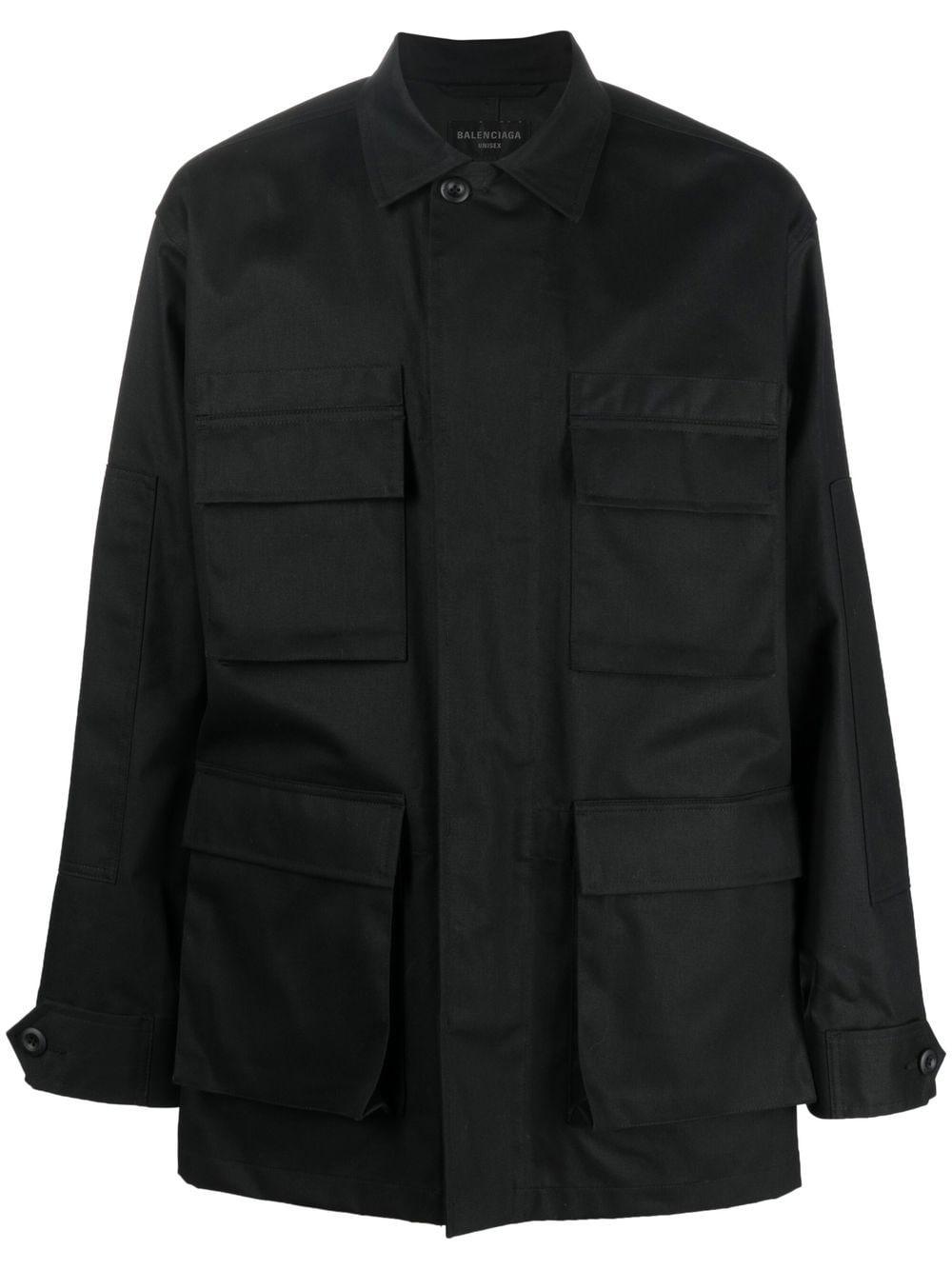 Balenciaga Multi Pocket Cargo Shirt Jacket Black for Men | Lyst UK