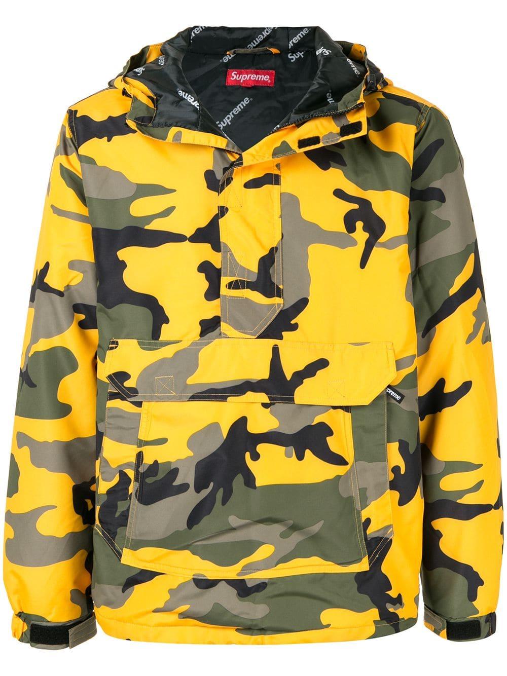 yellow camo supreme jacket